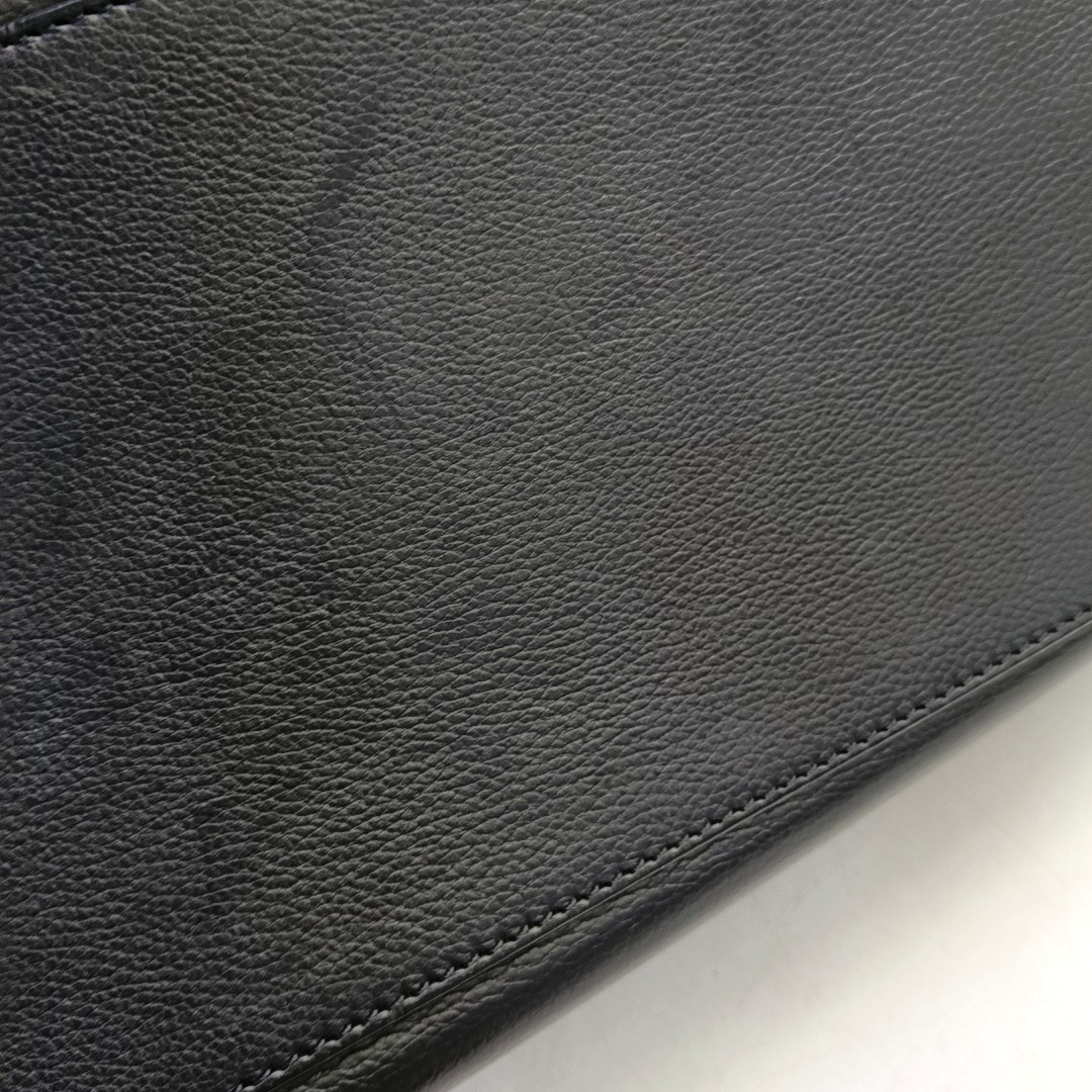 CELINE EDGE Black cowhide tote bag Silver Hardware-(SKU)-952921154
