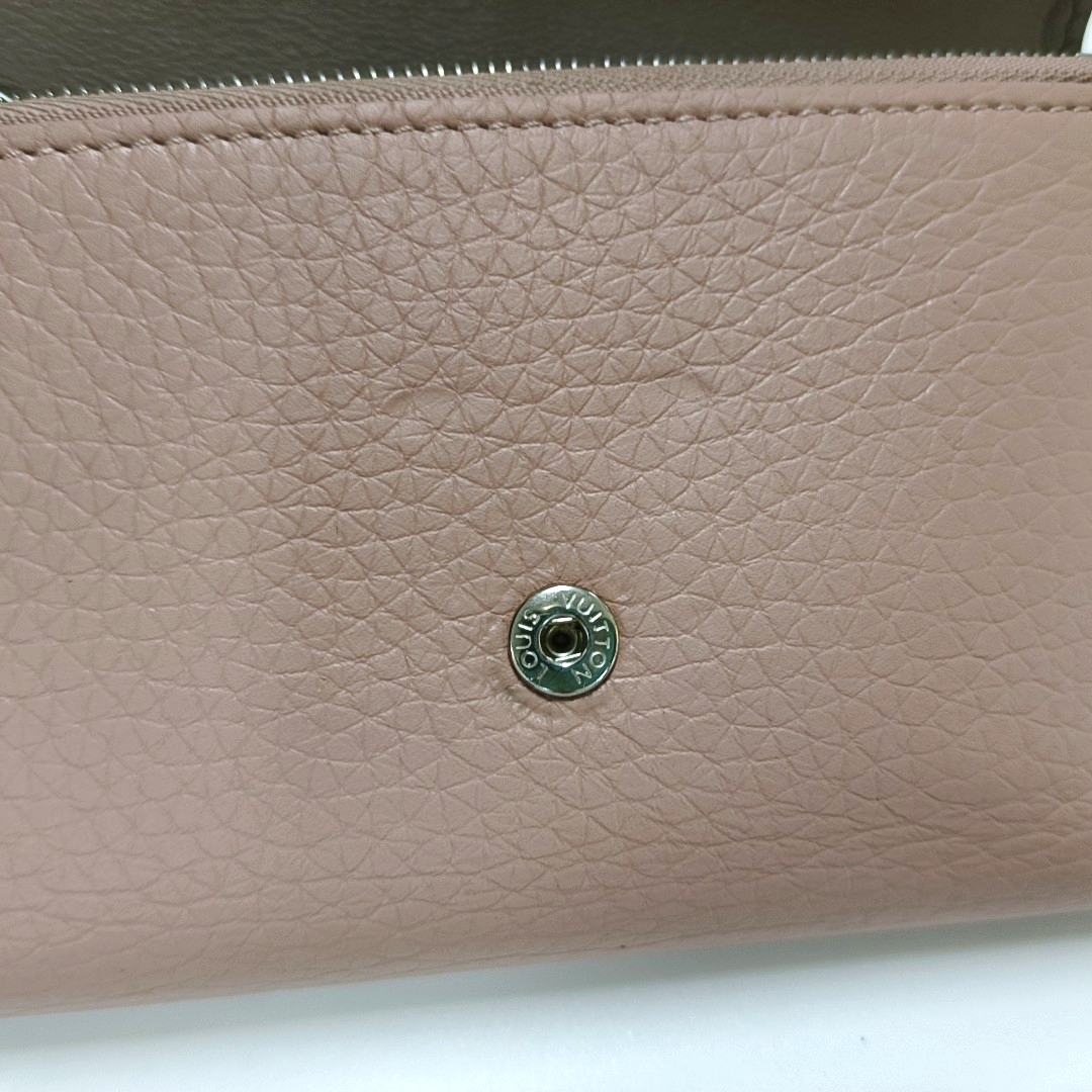 LOUIS VUITTON CAPUCINES Nude Pink Cow Leather Wallet Silver Hardware-(SKU)-955686743