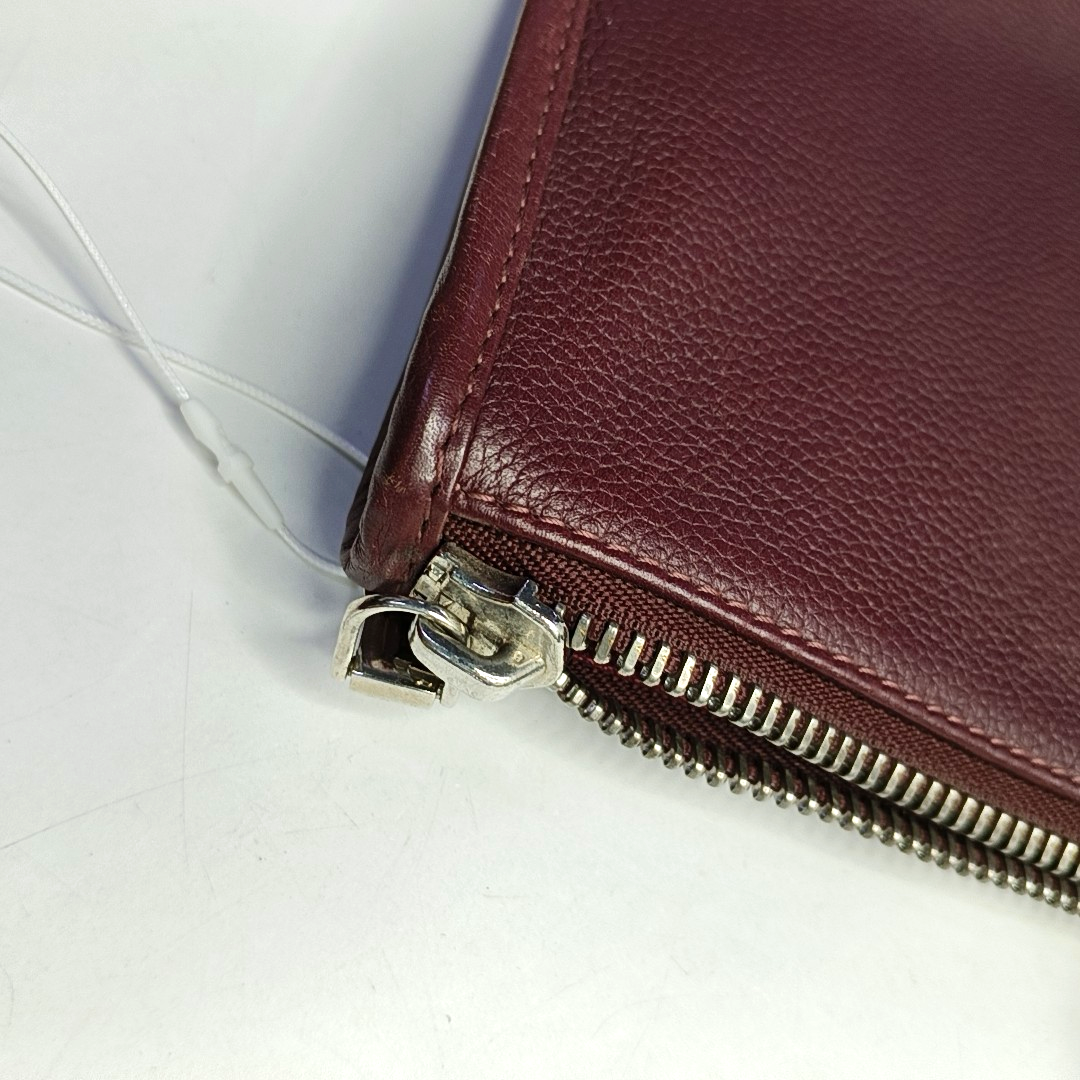 LOEWE Toledo Burgundy Cowhide Tote Handbag Silver Hardware-(SKU)-952969299