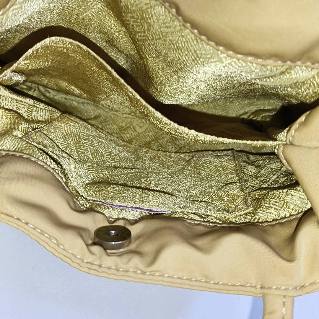 BOTTEGA VENETA Tote bag Khaki Nylon Quilted Handbag Golden hardware-(SKU)-954647778