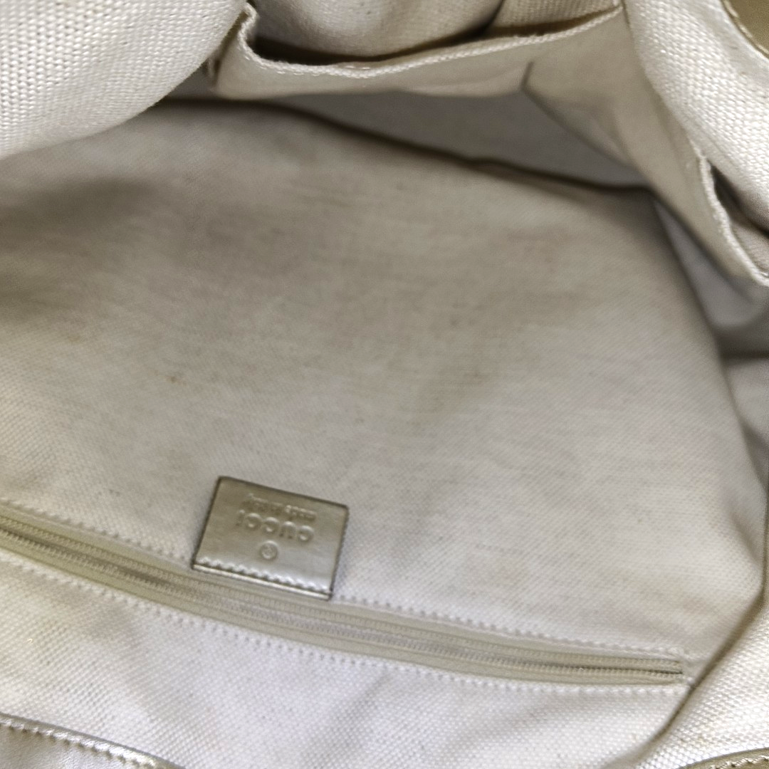 GUCCI Sukey Khaki Canvas Monogram Crossbody Bag Golden hardware Removable shoulder strap-(SKU)-958213257