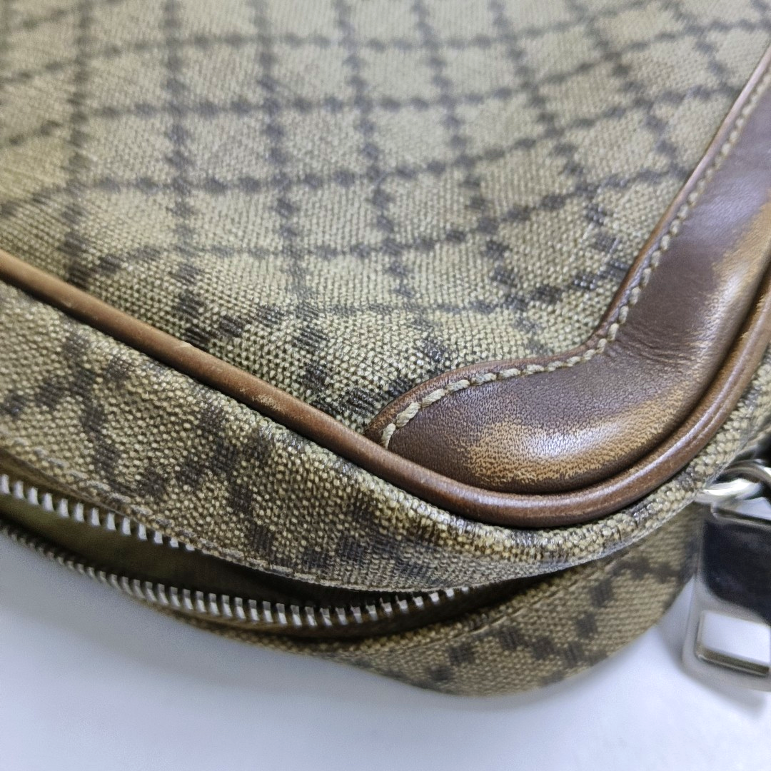 GUCCI GG Blooms Small size Khaki Calfskin Printed Handbag Silver Hardware-(SKU)-948628450