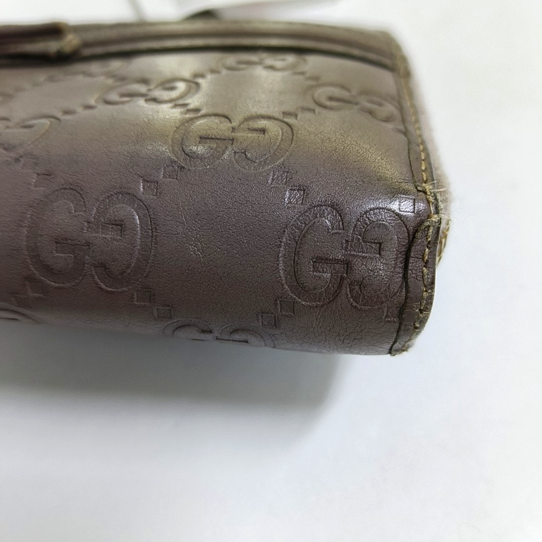 GUCCI Mayfair Purple Cowhide Monogram Embossed Wallet Golden hardware-(SKU)-957633633