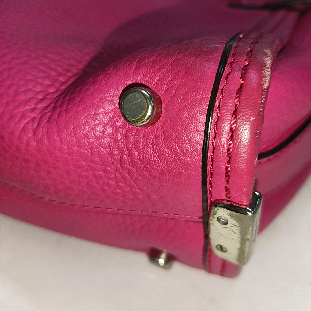 COACH SWAGGER Pink Cowhide Crossbody Bag Ruthenium color hardware Removable shoulder strap-(SKU)-928838798