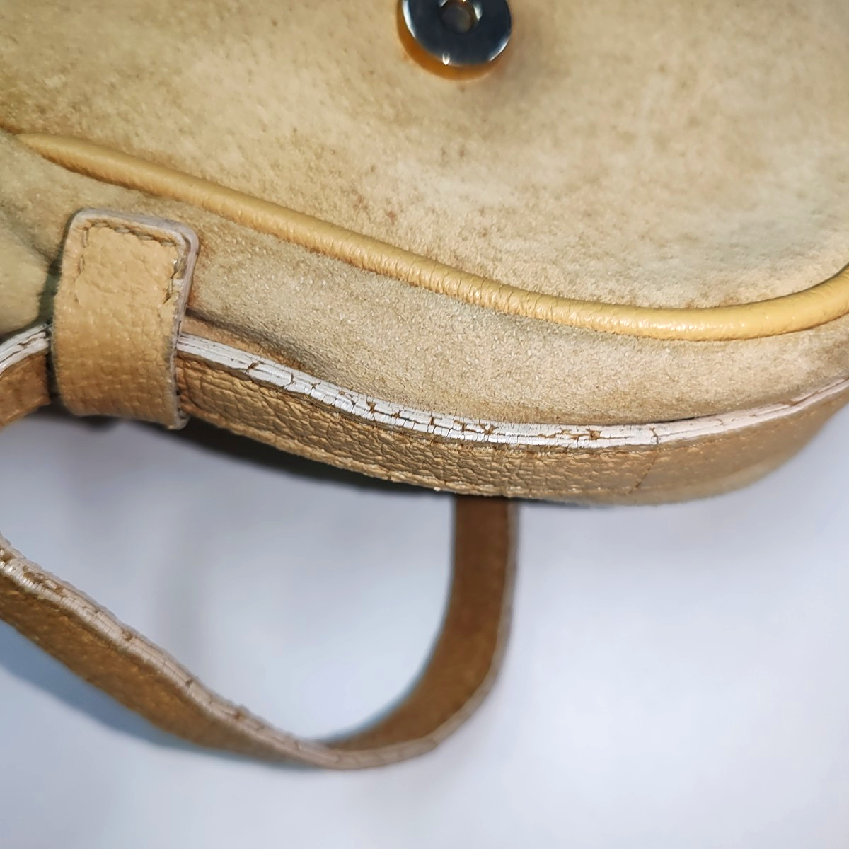 GUCCI Khaki Calf Leather Crossbody Shoulder Bag Golden hardware-(SKU)-935860527