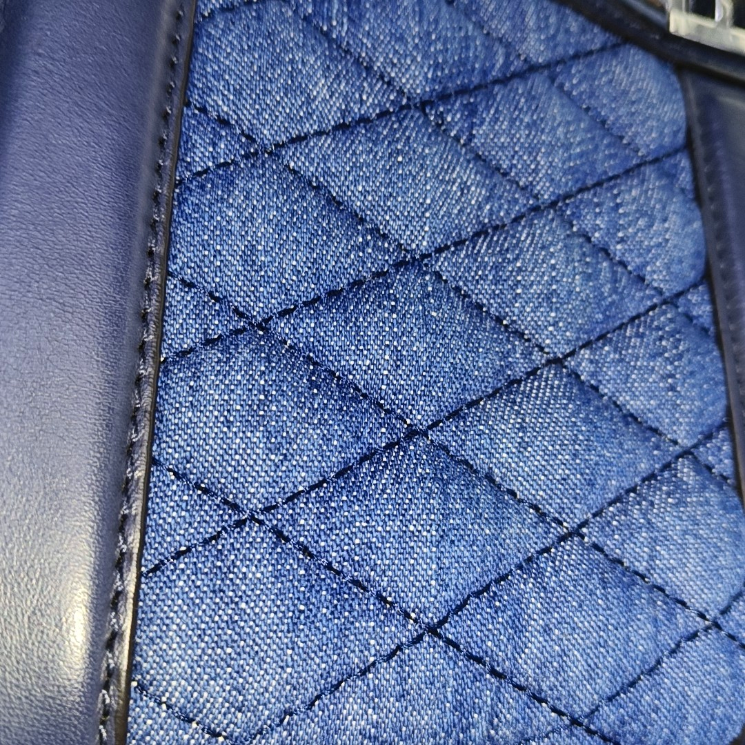 REBECCA MINKOFF Love Blue Leather Quilted Crossbody Shoulder Bag Silver Hardware Removable shoulder strap-(SKU)-935256758