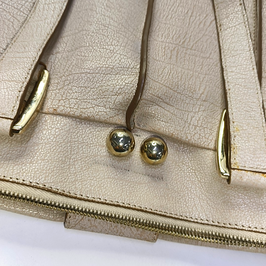 CELINE Tote bag Beige Leather Single Shoulder Bag Golden hardware-(SKU)-945409700