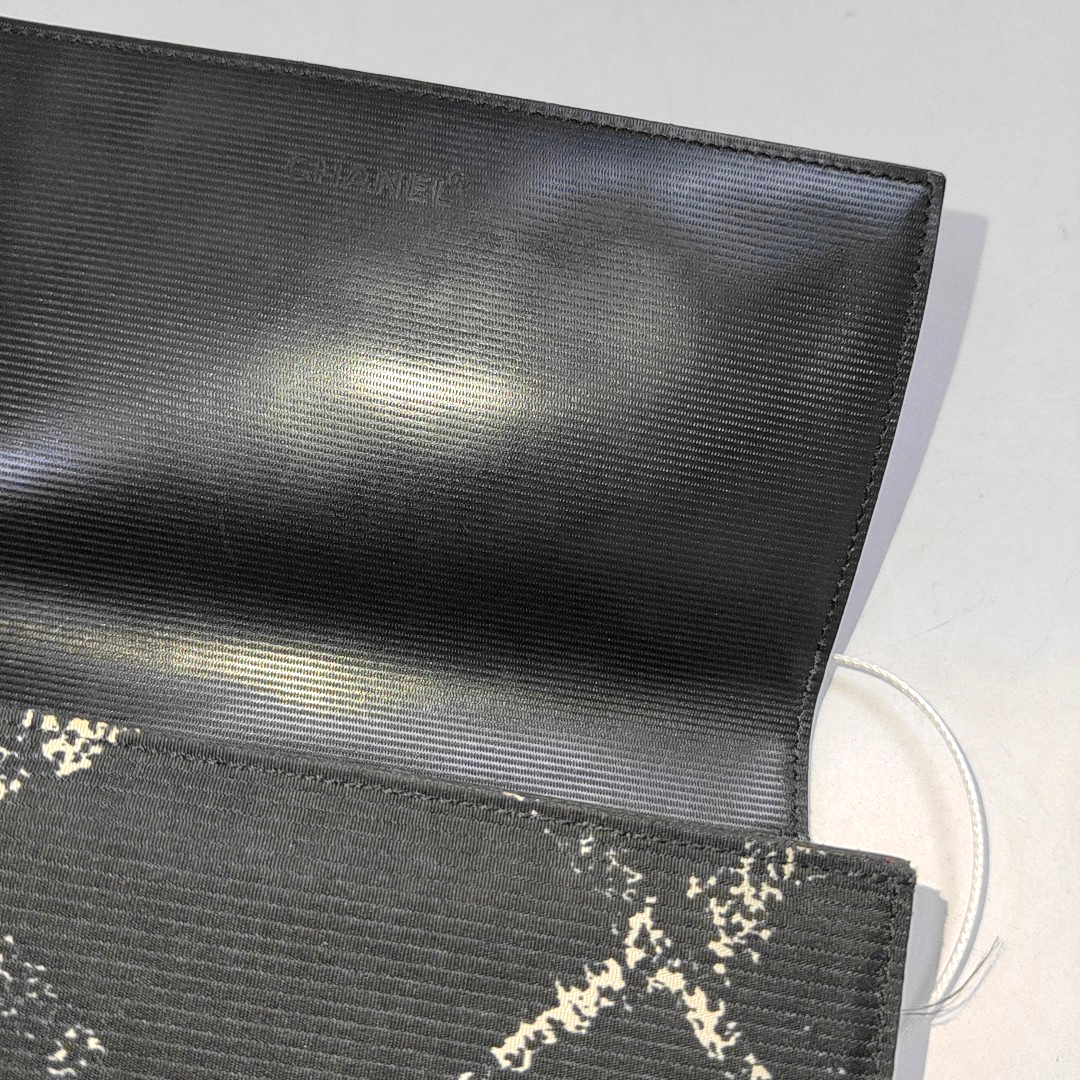 CHANEL Black Canvas Quilted Wallet 6nan-(SKU)-942554426
