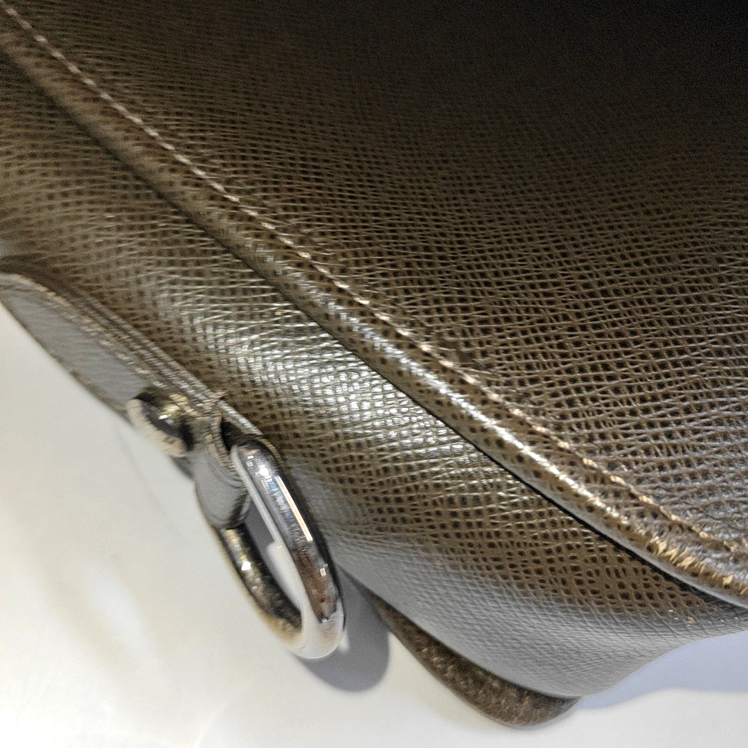 LOUIS VUITTON ANDREI Dark brown cowhide postman bag crossbody bag, shoulder bag Silver Hardware-(SKU)-930085105