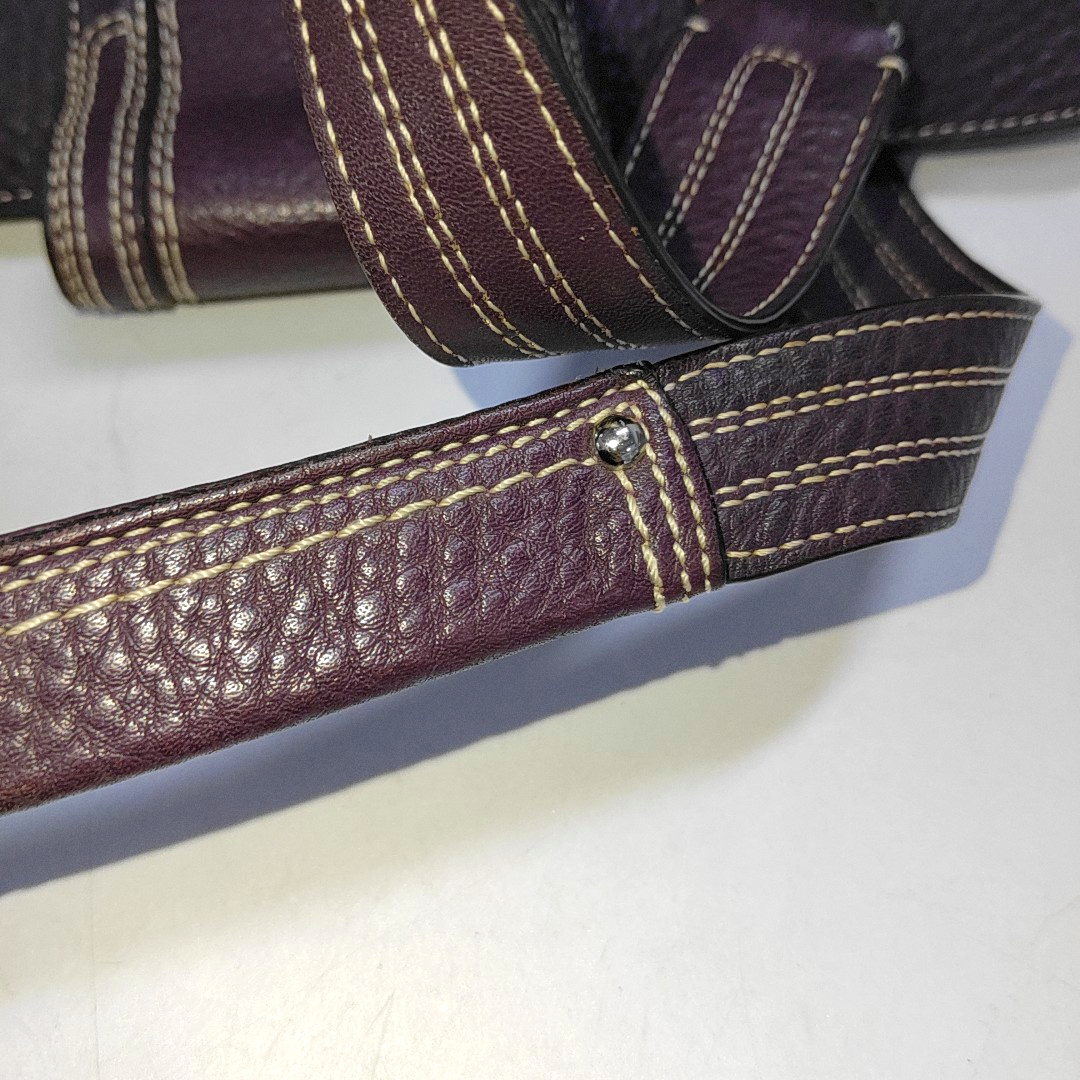COACH Tote bag Purple Leather Handbag Silver Hardware-(SKU)-938235909