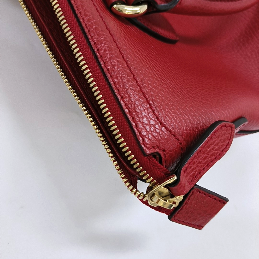 GUCCI Tote bag Red Calf Leather Crossbody Shoulder Bag Tote Golden hardware Removable shoulder strap-(SKU)-958958103