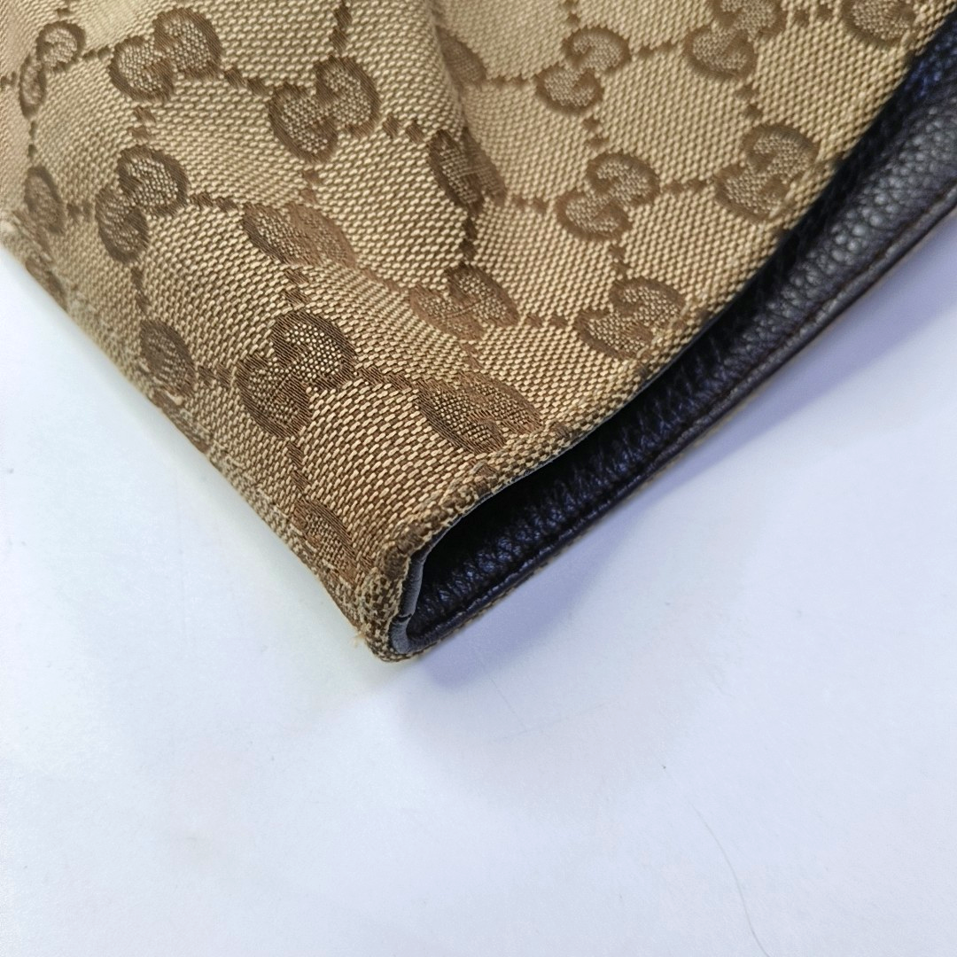 GUCCI Babouska Khaki canvas monogram crossbody bag, handbag Silver Hardware-(SKU)-958404540