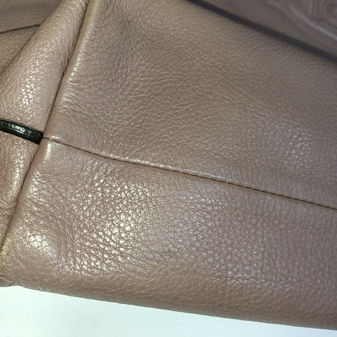 TOD'S Tote bag Dark Gray Cowhide Single Shoulder Bag Handbag Crossbody Bag Silver Hardware-(SKU)-935893458