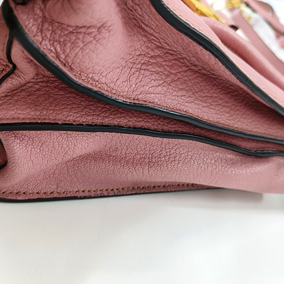Miu Miu Pink Cowhide Sling Bag Tote Bag Golden hardware Removable shoulder strap-(SKU)-930663489