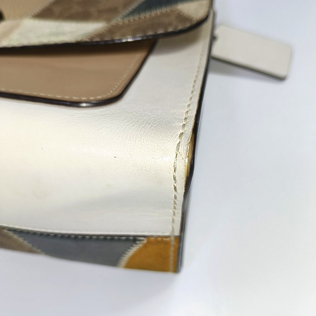 COACH PARKER 26 Multicolor Cowhide Monogrammed Single Shoulder Bag Crossbody Ruthenium color hardware-(SKU)-939954469