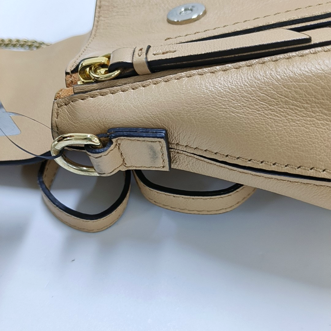 Chloé Faye mini Khaki Cowhide Single Shoulder Bag Backpack Golden hardware shoulder straps-(SKU)-955720331