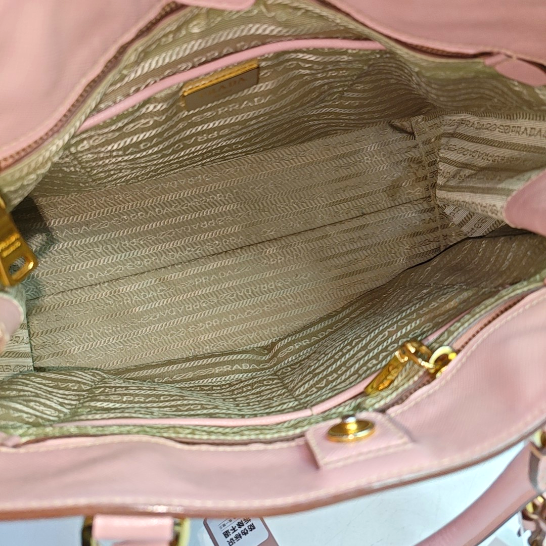 PRADA Tote bag Pink Calfskin Logo Tote Bag Golden hardware-(SKU)-958685441