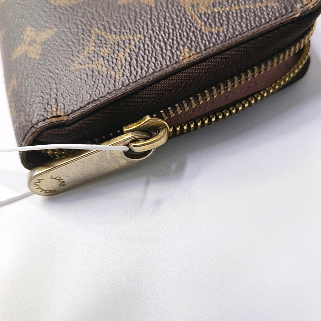LOUIS VUITTON Brown coated canvas vintage wallet Golden hardware-(SKU)-957348588
