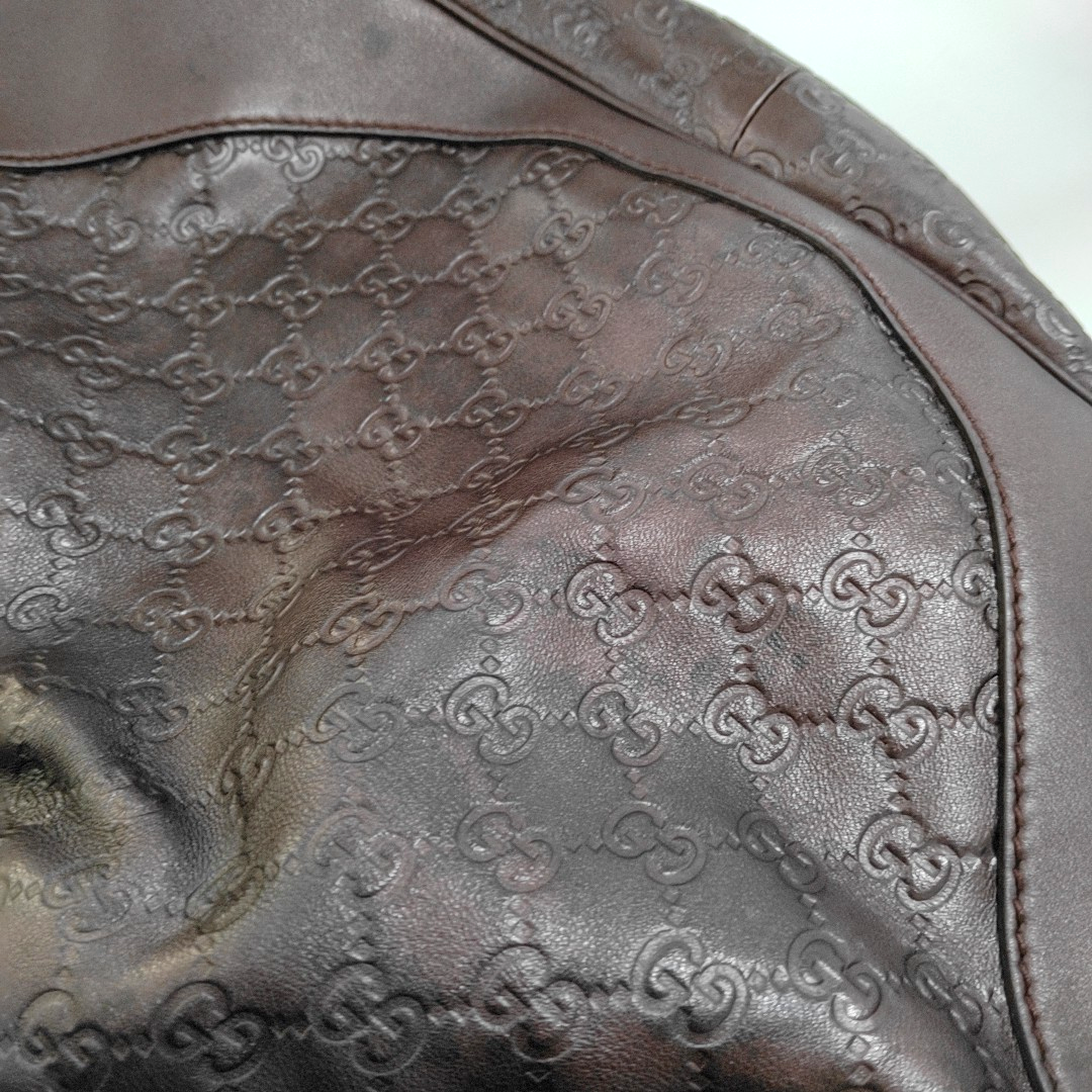 GUCCI Miss GG Purple Cowhide Textured Handbag Golden hardware-(SKU)-960362669