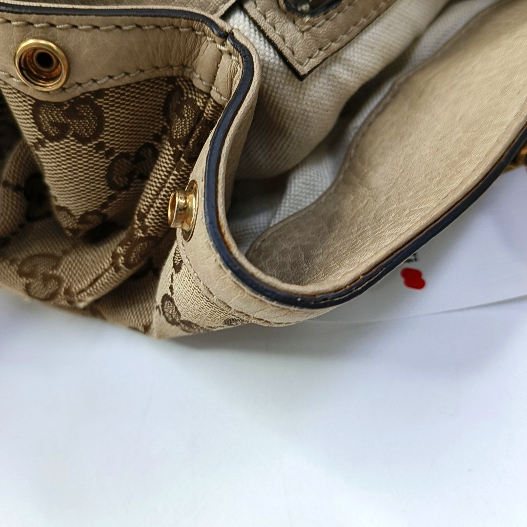 GUCCI Miss GG Brown Canvas Old Flower Single Shoulder Bag Tote Bag Golden hardware-(SKU)-958172878