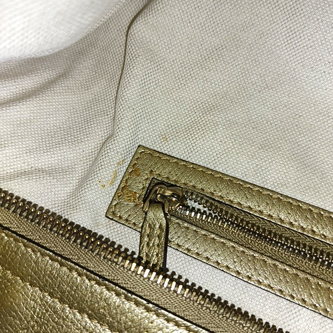 GUCCI Bree Medium size Khaki Canvas Tote Bag Silver Hardware-(SKU)-948482919