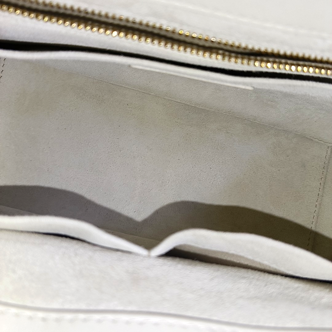 DIOR Lady Dior Small White Leather Cannage Quilted Diana Bag Single Shoulder Bag Tote Bag Crossbody Bag with Gold Hardware Removable Strap-(SKU)-957082816