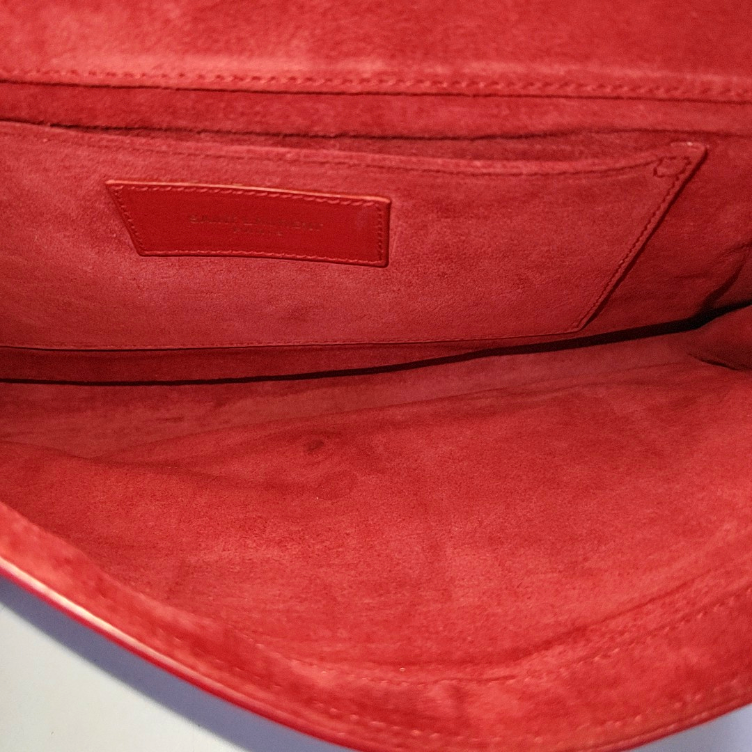 YSL CHYC Y LIGNE Red Cowhide Handbag Golden hardware-(SKU)-935154506