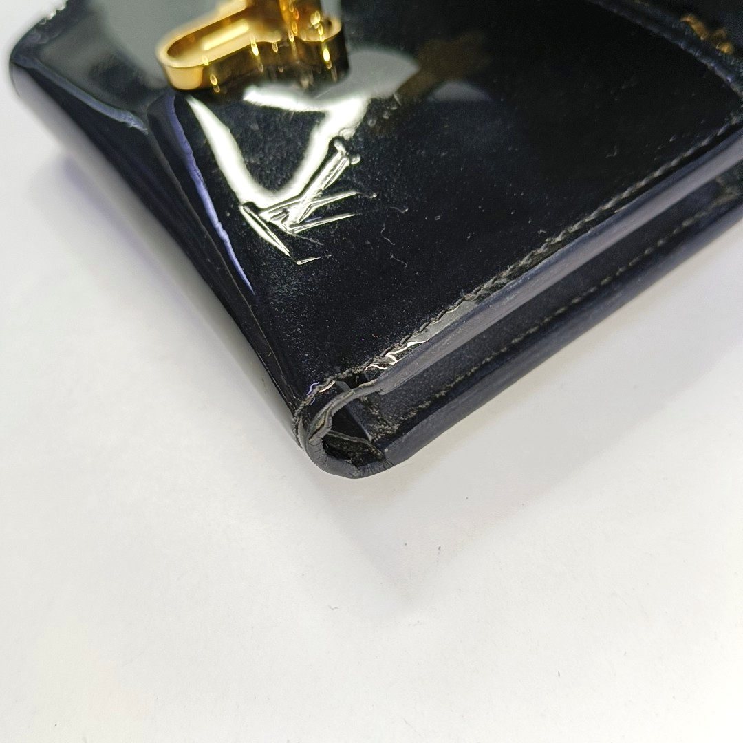 LOUIS VUITTON CHERRYWOOD Black Cowhide Monogram Wallet Golden hardware-(SKU)-949892288