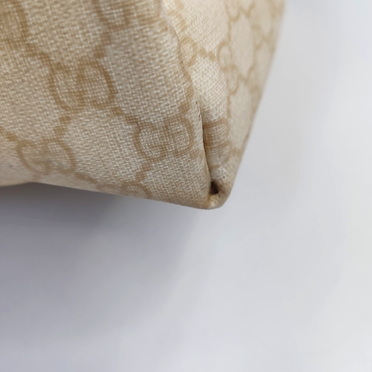 GUCCI Shima Tote Beige Coated Canvas Monogrammed Printed Single Shoulder Bag Handbag Golden hardware-(SKU)-947608449