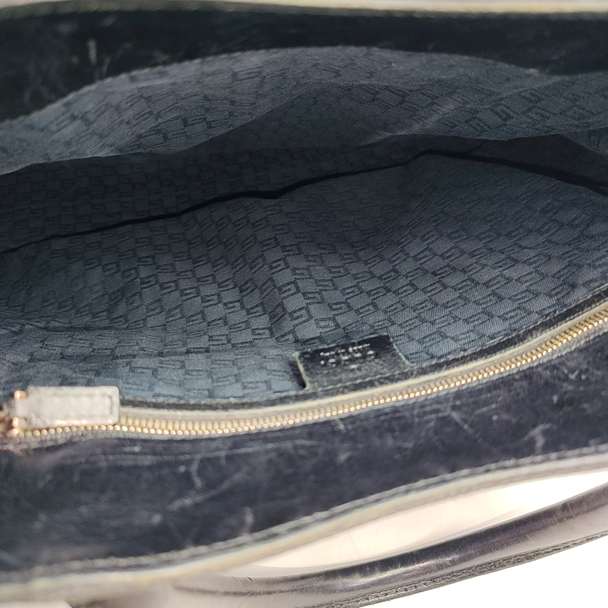 GUCCI Tote bag Black Canvas Quilted Cutout Tote Bag Silver Hardware-(SKU)-948087482