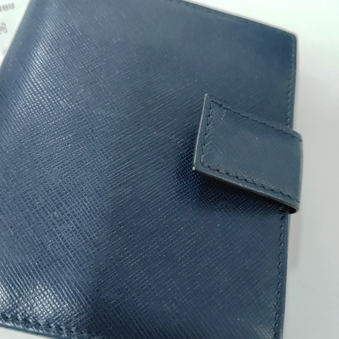FERRAGAMO Gancio Blue Cowhide Embossed Wallet Golden hardware-(SKU)-942092441