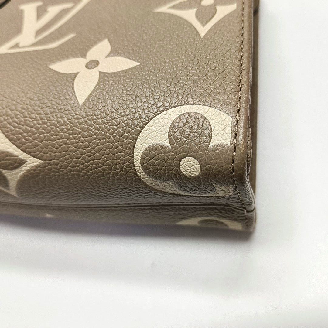 LOUIS VUITTON ONTHEGO BB Elephant Grey Leather Monogram Jungle Bag with Gold Hardware, Detachable Strap-(SKU)-970272031