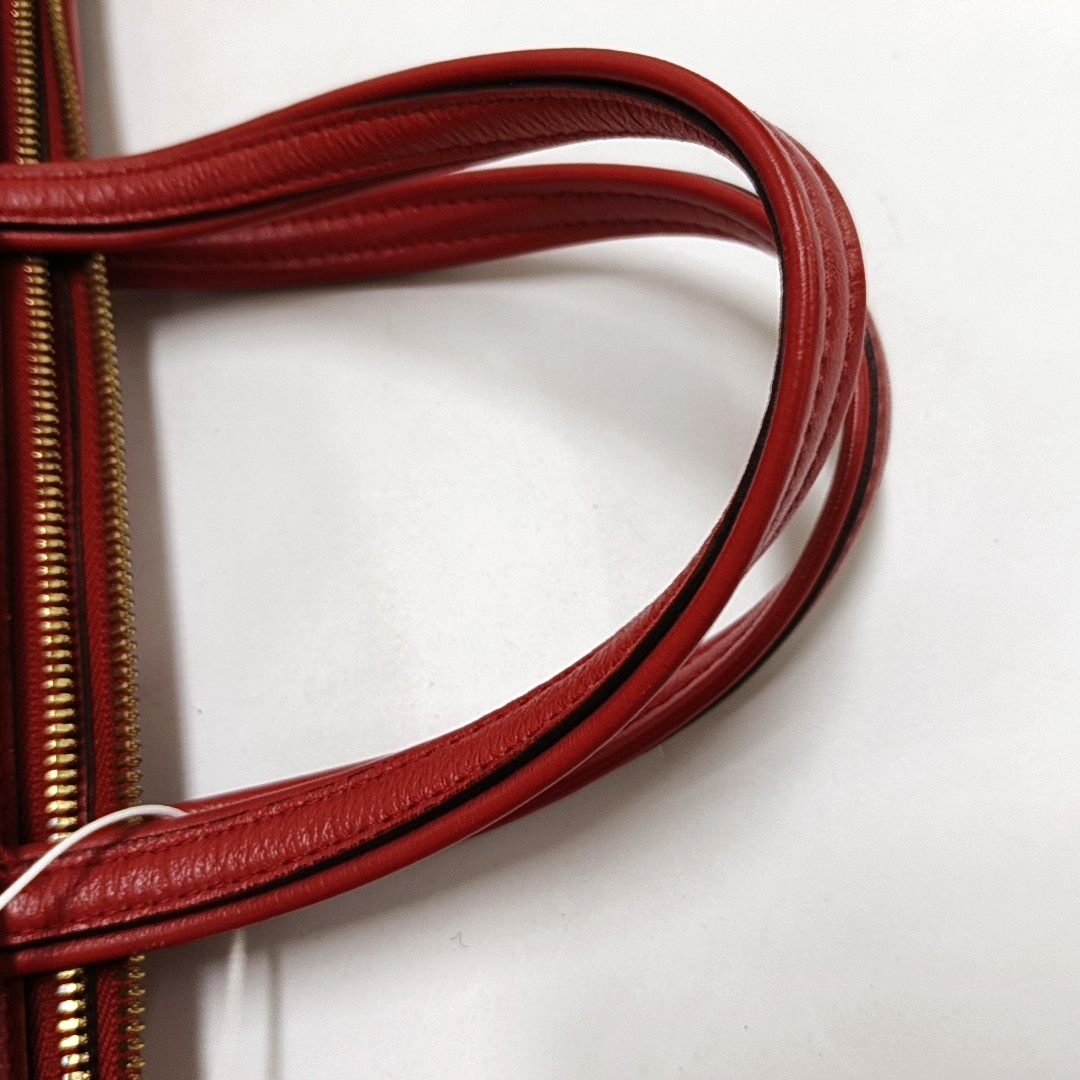 FURLA Tote bag Red Leather Crossbody Bag Handbag Single Shoulder Bag Golden hardware Removable shoulder strap-(SKU)-940601007