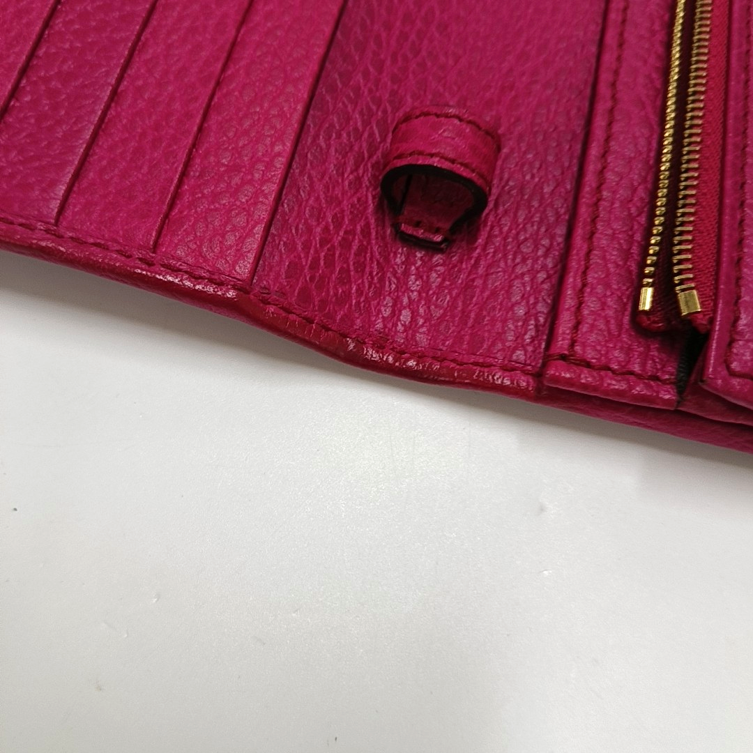 GUCCI Swing Fuchsia Cowhide Single Shoulder Bag Crossbody Golden hardware Removable shoulder strap-(SKU)-958363753