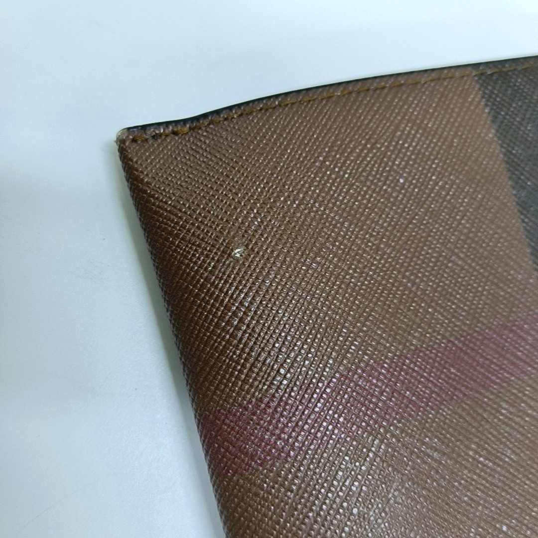 BURBERRY Large size Brown coated canvas horse race pattern clutch/handbag-(SKU)-957318549
