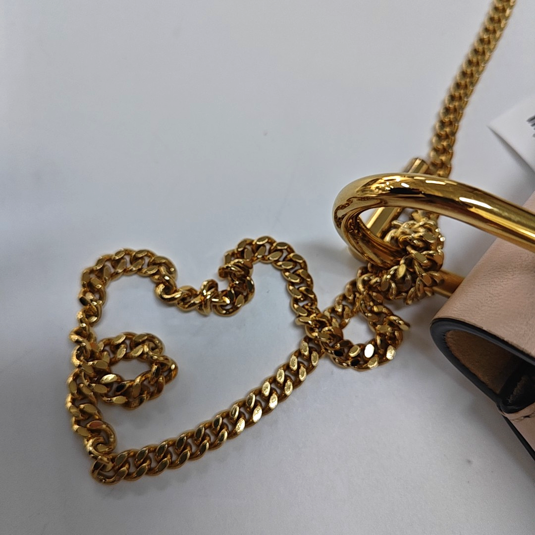 Chloé Drew mini Pink Cowhide Piglet Bag Single Shoulder Bag Golden hardware-(SKU)-955378540