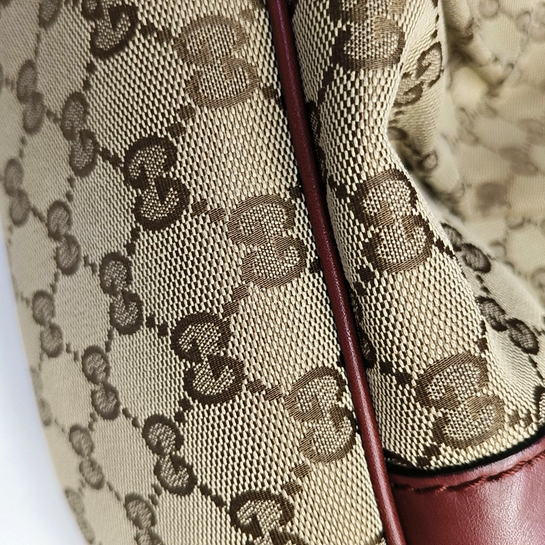 GUCCI Sukey Brown Canvas Old Flower Single Shoulder Bag Tote Bag Crossbody Bag Golden hardware-(SKU)-950557602