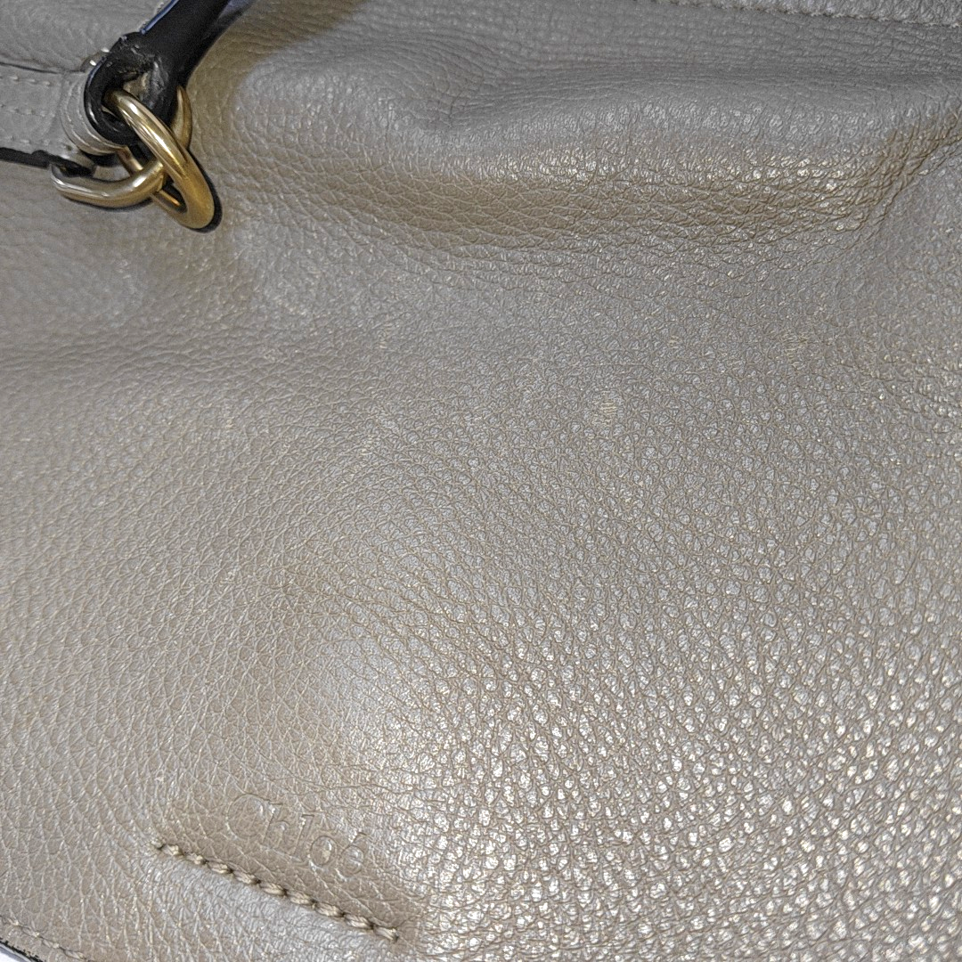 Chloé Faye Medium size Grey Cowhide Single Shoulder Bag Tote Shoulder Bag Crossbody Bag Golden Silver Hardware Removable shoulder strap-(SKU)-939956947