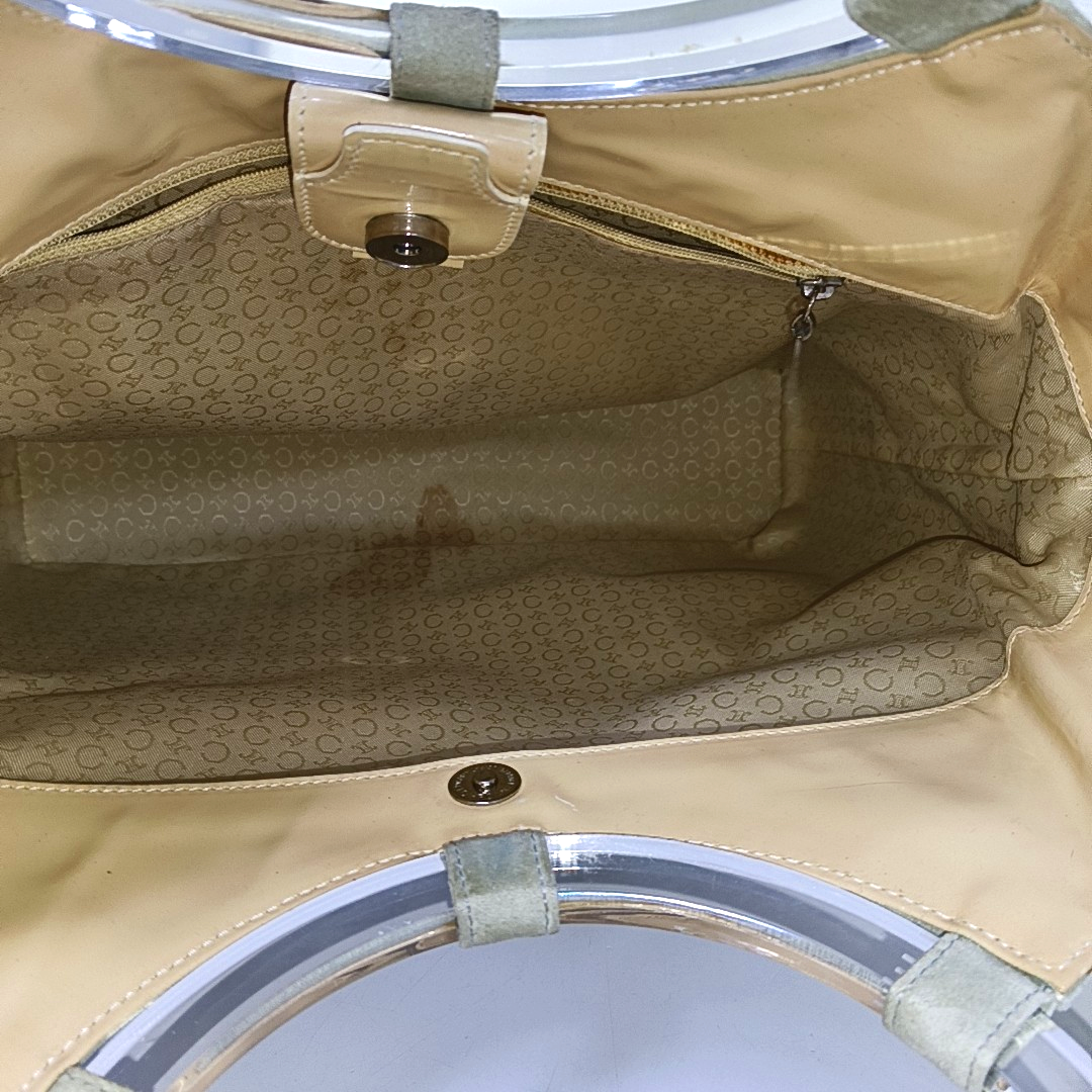 CELINE Light Gray Suede Tote Handbag Silver Hardware-(SKU)-943652504