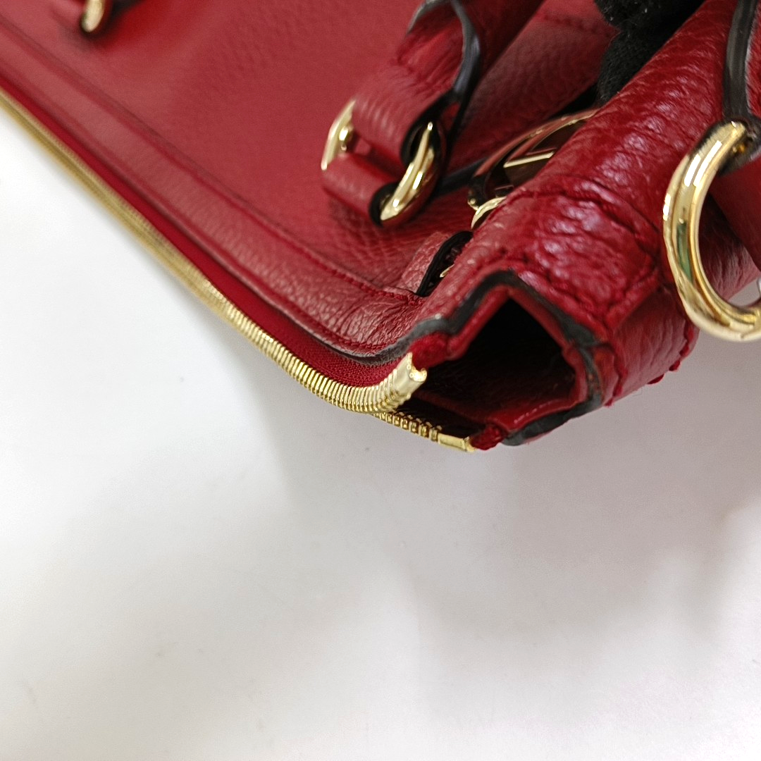 GUCCI Tote bag Red Calf Leather Crossbody Shoulder Bag Tote Golden hardware Removable shoulder strap-(SKU)-958958103