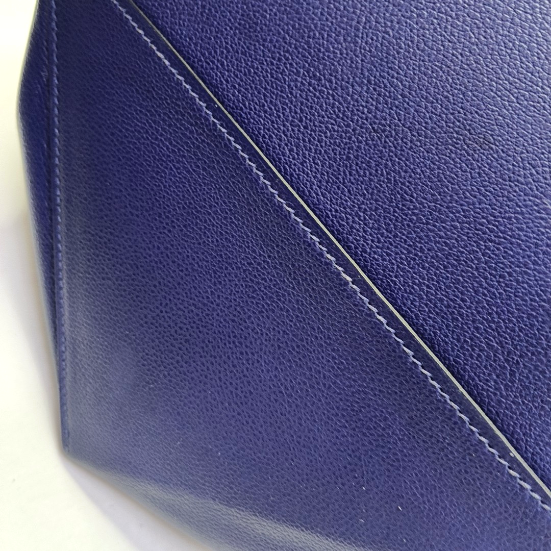 HERMÈS Licol 17 Glaze Blue Swift Leather Shoulder Bag Crossbody Bag with Silver Hardware D-(SKU)-948360845