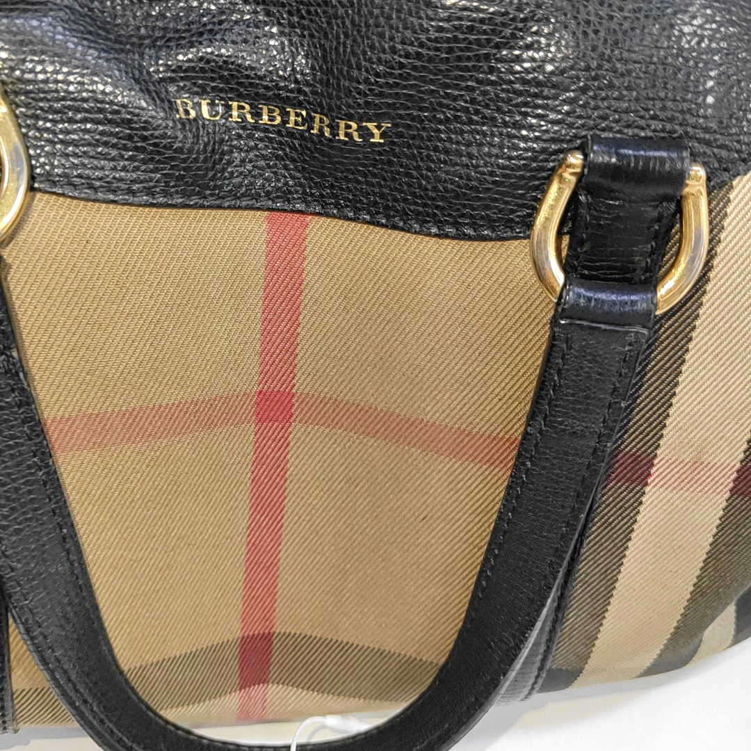 BURBERRY Alchester Multicolor Canvas Handbag Golden hardware-(SKU)-939790011