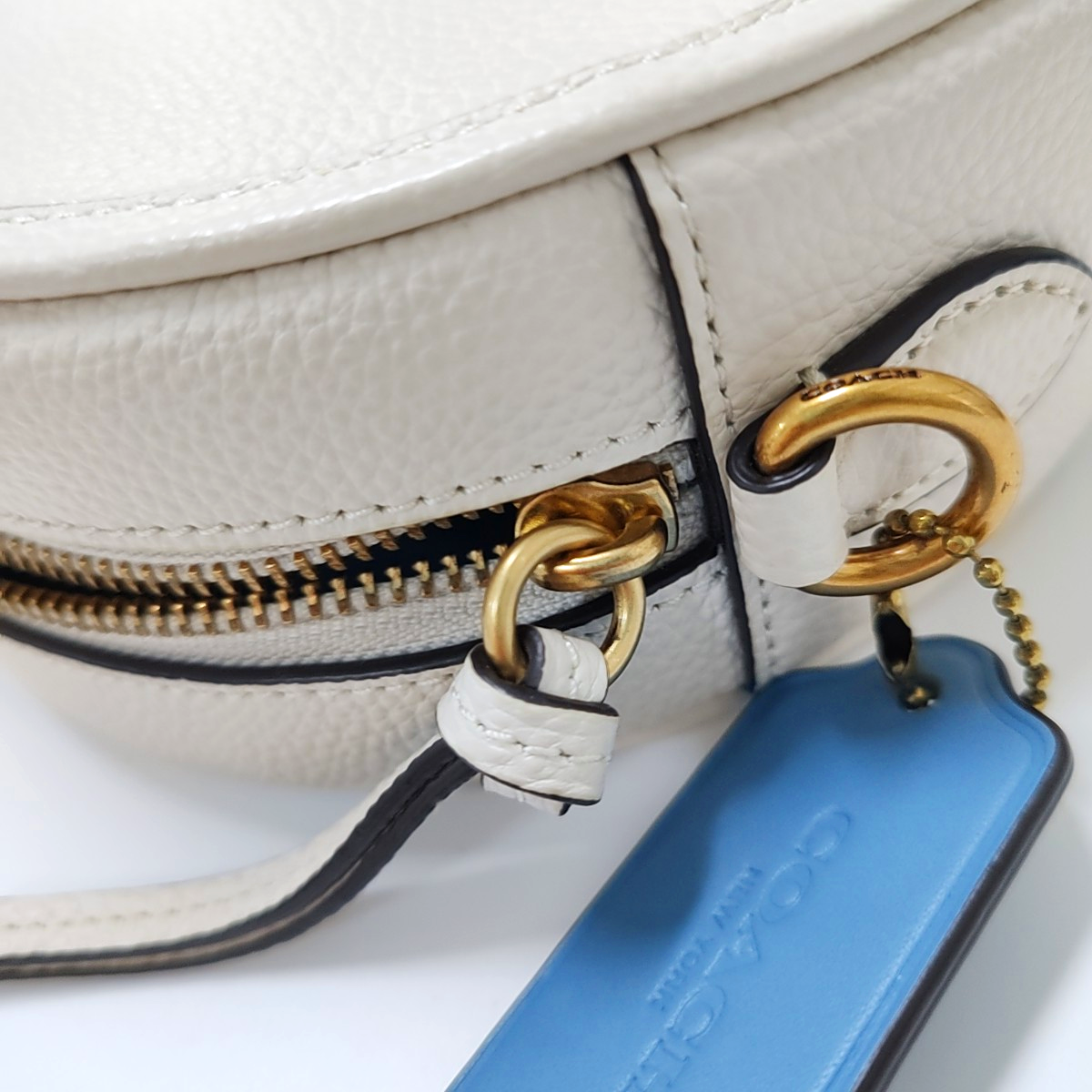 COACH White Leather Single Shoulder Bag Removable shoulder strap-(SKU)-940161212
