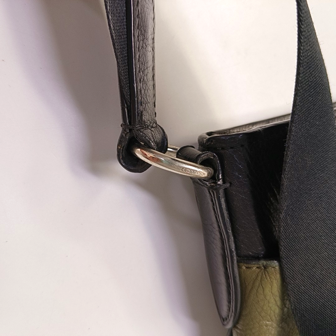COACH Green Leather Crossbody Single Shoulder Bag Silver Hardware-(SKU)-951540005