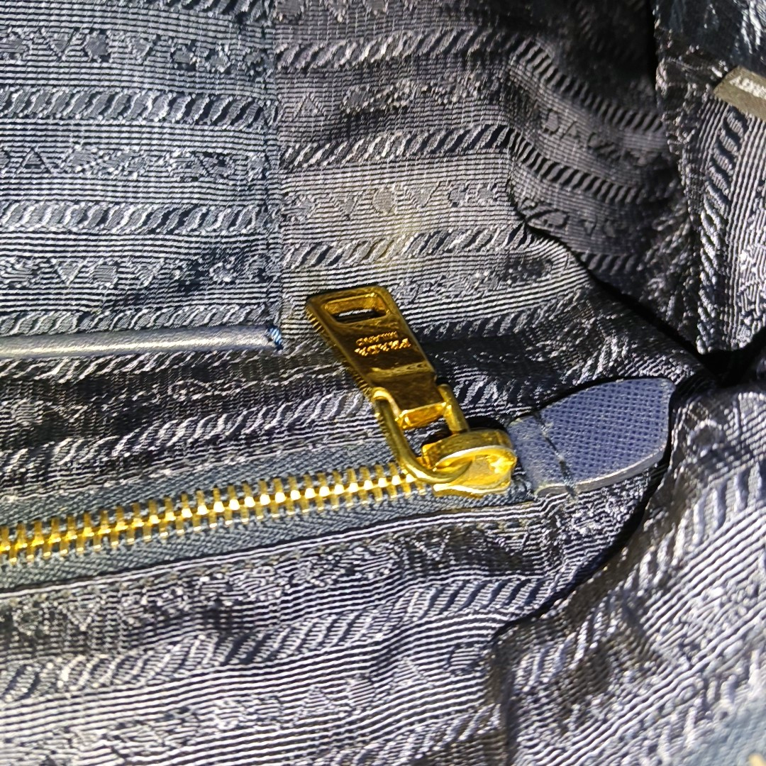 PRADA Tote bag Navy Nylon Logo Crossbody Bag Handbag Single Shoulder Bag Golden hardware-(SKU)-953507346