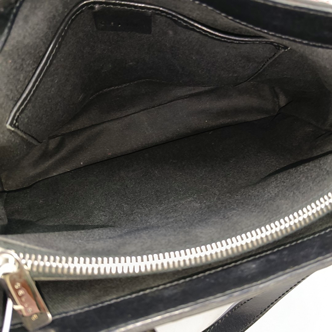 CELINE Tote bag Black Fabric Triumph Arch Embossed Handbag Single Shoulder Bag Golden hardware-(SKU)-951292788