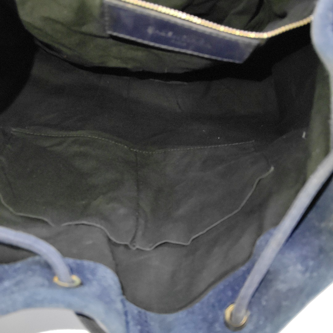 BALENCIAGA Classic City Blue Suede Leather Studs Backpack Silver Hardware-(SKU)-956769787