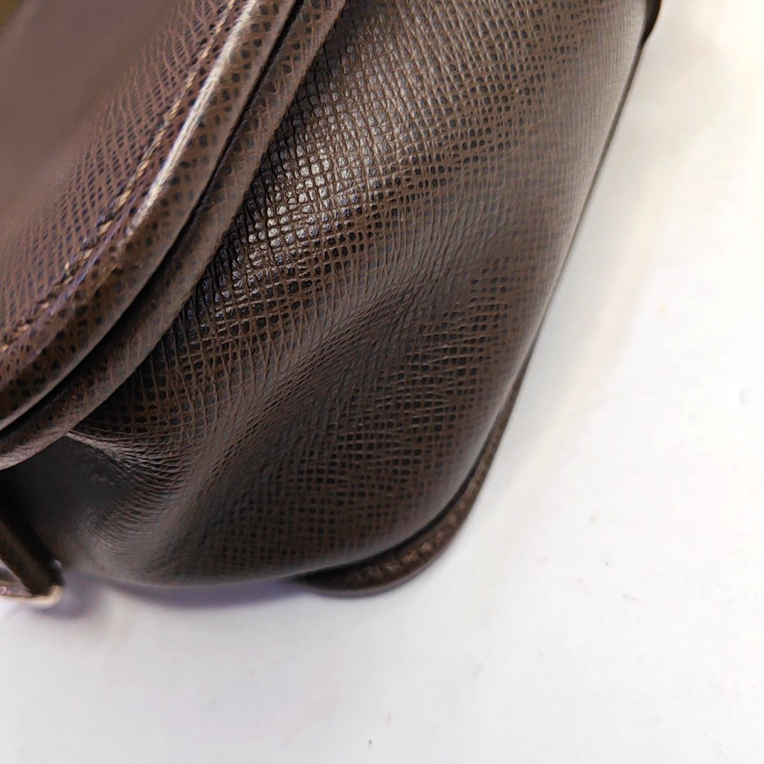 LOUIS VUITTON ROMAN Dark Brown Cowhide Embossed Jacquard Single Shoulder Bag Crossbody Bag Silver Hardware-(SKU)-958801776