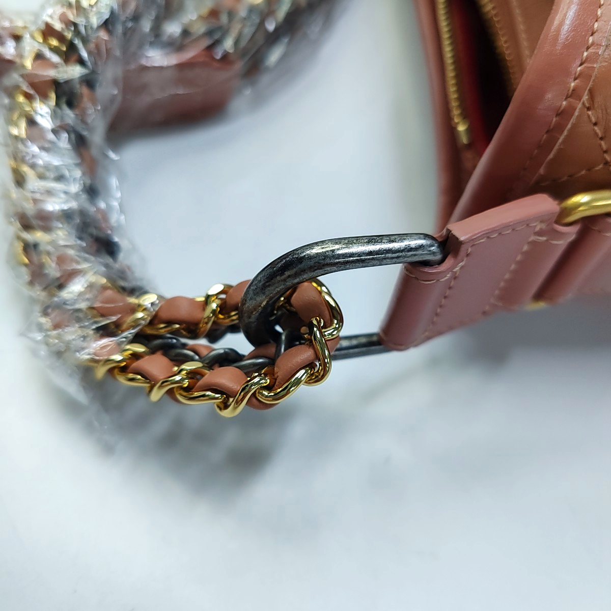 CHANEL GABRIELLE Small Burgundy Leather Quilted Hobo Bag with Shoulder Strap, Gold Silver Hardware, 24 Opening, Detachable Strap-(SKU)-954161489