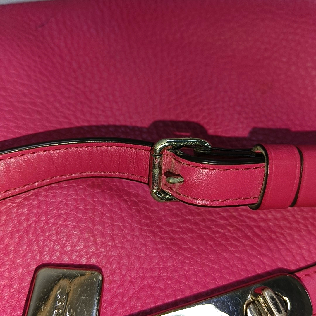 COACH SWAGGER Pink Cowhide Crossbody Bag Ruthenium color hardware Removable shoulder strap-(SKU)-928838798